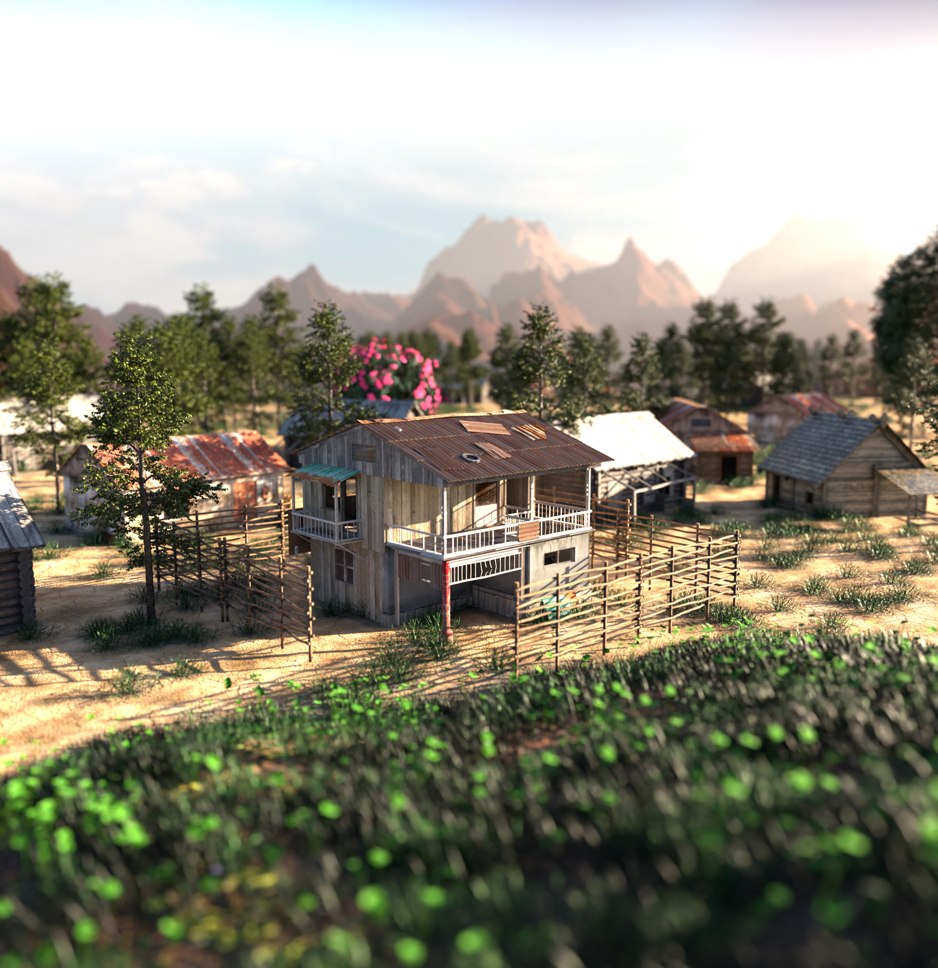 Rural homestead 3D environment