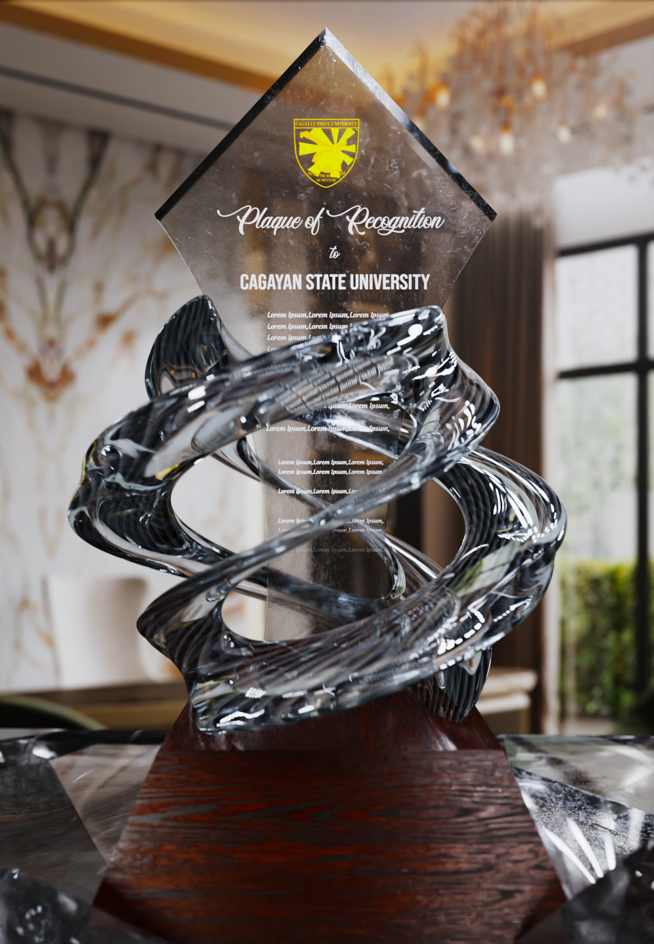 UNIVERSITY PLAQUE — 3D Product Mockup